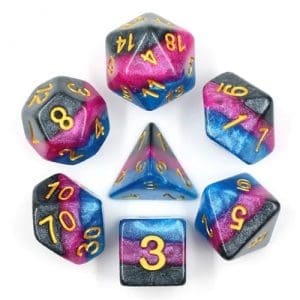DnDice Acrylic Alchemy: Nighting Frail Dice Set
