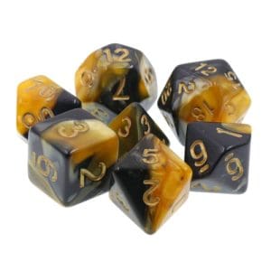 DnDice Acrylic Alchemy: Oil Slick Dice Set