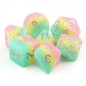 DnDice Acrylic Alchemy: Ring of Rosies Dice Set