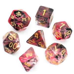 DnDice Acrylic Alchemy: Slayer Storm Dice Set