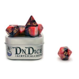 DnDice Acrylic Alchemy: Tchazzars Fury Dice Set