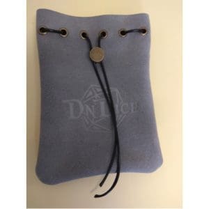 DnDice Adventure Gear: Suede Grey/Blue Bag of Holding