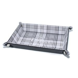 DnDice Adventure Gear: Tartan White/Black Dice Tray