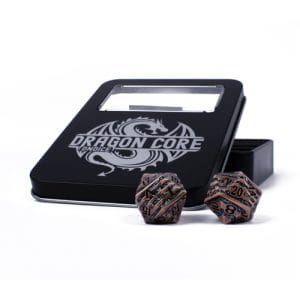 DnDice Dragon Core: Chaos Copper Dice Set