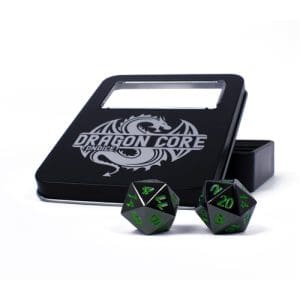 DnDice Dragon Core: Chromatic Green Dice Set