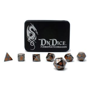 DnDice Dragon Core: Chromatic Orange Dice Set