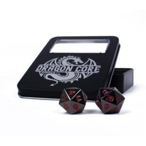 DnDice Dragon Core: Chromatic Red Dice Set