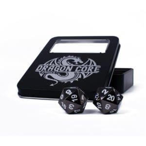 DnDice Dragon Core: Chromatic White Dice Set