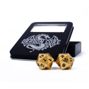 DnDice Dragon Core: Metallic Gold Dice Set