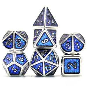 DnDice Dragon Core: Planar Blue Dice Set