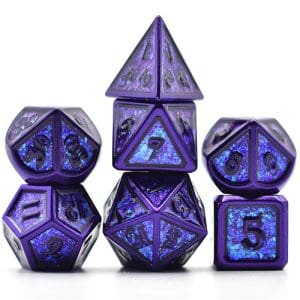 DnDice Dragon Core: Planar Purple Dice Set