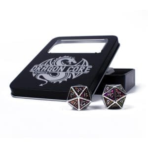 DnDice Dragon Core: Planar Silver Dice Set