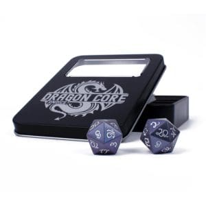 DnDice Dragon Core: Wyrming Pearlescent Blue Dice Set