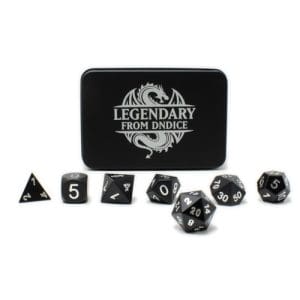 DnDice Legendary Elder Precision: Black Dice Set