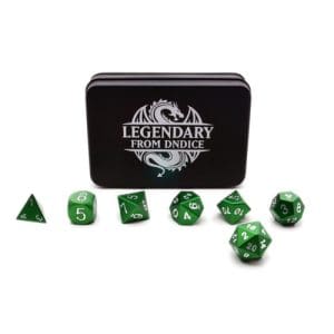 DnDice Legendary Elder Precision: Green Dice Set
