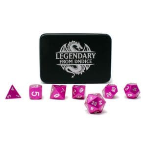 DnDice Legendary Elder Precision: Pink Dice Set