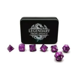 DnDice Legendary Elder Precision: Purple Dice Set