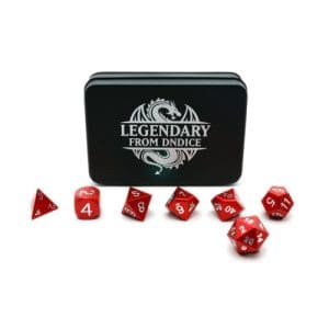 DnDice Legendary Elder Precision: Red Dice Set