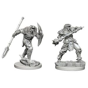 Dungeons & Dragons: Nolzur's Marvelous Unpainted Miniatures: Dragonborn Male Fighter With Spear (Wave 5)