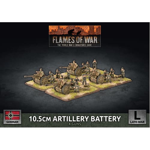 Flames of War: 10.5cm Artillery Battery (x4 Plastic)