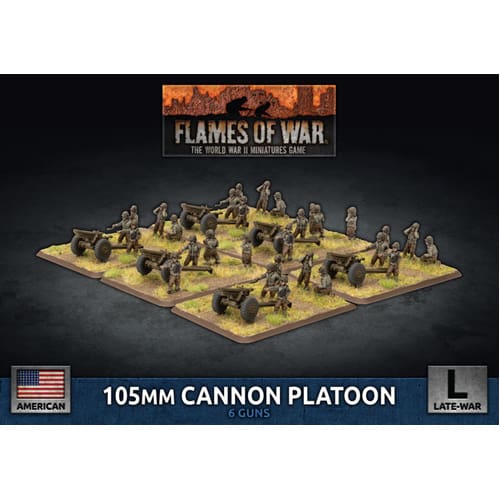 Flames of War: 105mm Cannon Platoon (x6 Plastic)