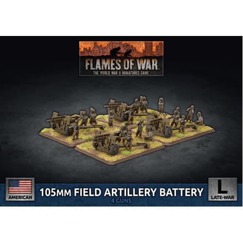 Flames of War: 105mm Field Artillery Battery (x4 Plastic)