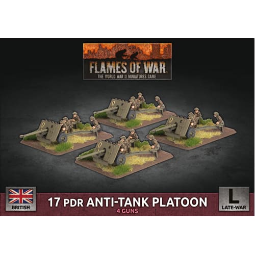Flames of War: 17 pdr Anti-Tank Platoon (x4 Plastic)