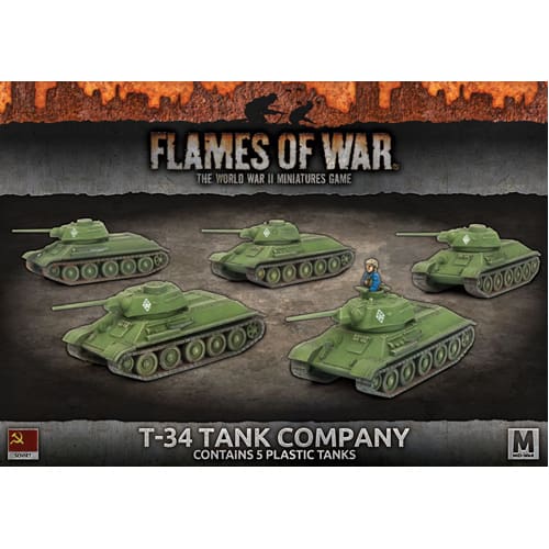 Flames of War: T-34 Tank Company (x5 Plastic)