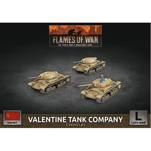 Flames of War: Valentine Tank Company (x3 Plastic)