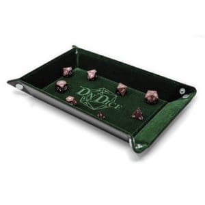 Folding Dice Tray - Felt Folding Tray, Dark Green