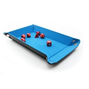 Folding Dice Tray - Felt Folding Tray, Light Blue