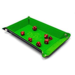 Folding Dice Tray - Felt Folding Tray, Light Green