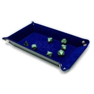 Folding Dice Tray - Felt Folding Tray, Navy Blue