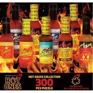 Hot Ones Label Collage Puzzle (300 pieces)
