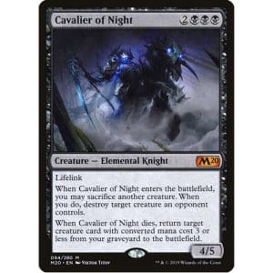 Magic: the Gathering - Single Card - Core Set 2020: Foil Cavalier of Night (Pack to Sleeve)