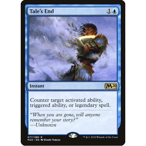 MTG: Single Card - Core Set 2020: Foil Tale's End (Pack to Sleeve) MTG: Single Card - Core Set 2020: Foil Tale's End (Pack to Sleeve)