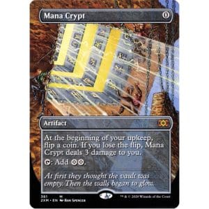 Magic: the Gathering - Single Card - Double Masters: Borderless Mana Crypt (Pack to Sleeve)