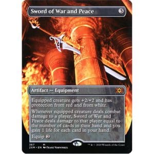 Magic: the Gathering - Single Card - Double Masters: Borderless Sword of War and Peace (Pack to Sleeve)