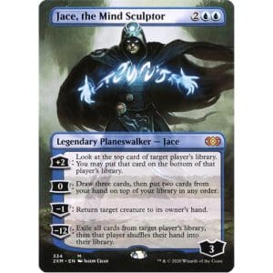 Magic: the Gathering - Single Card - Double Masters: Foil Borderless Jace, the Mind Sculptor (Pack to Sleeve)