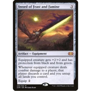 Magic: the Gathering - Single Card - Double Masters: Foil Sword of Feast and Famine (Pack to Sleeve)