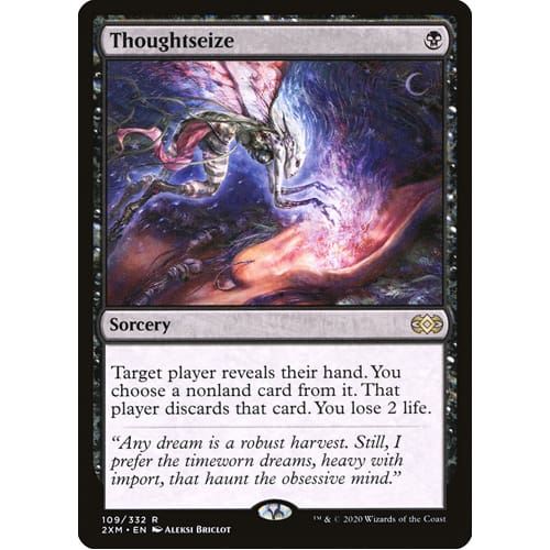 MTG: Single Card - Double Masters: Thoughtseize (Pack to Sleeve) MTG: Single Card - Double Masters: Thoughtseize (Pack to Sleeve)