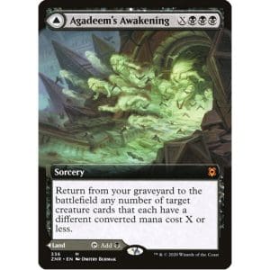 Magic: the Gathering - Single Card - Zendikar Rising: Alternate Art Foil Agadeem's Awakening // Agadeem, the Undercrypt (Pack to Sleeve)