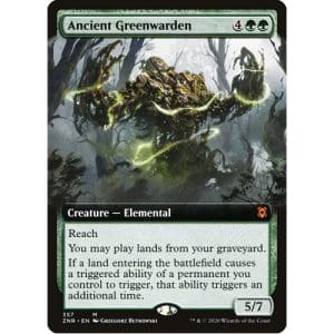 Magic: the Gathering - Single Card - Zendikar Rising: Alternate Art Foil Ancient Greenwarden (Pack to Sleeve)