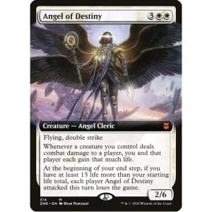 Magic: the Gathering - Single Card - Zendikar Rising: Alternate Art Foil Angel of Destiny (Pack to Sleeve)