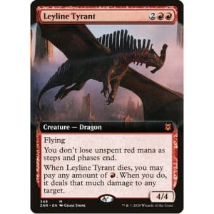 Magic: the Gathering - Single Card - Zendikar Rising: Alternate Art Foil Leyline Tyrant (Pack to Sleeve)