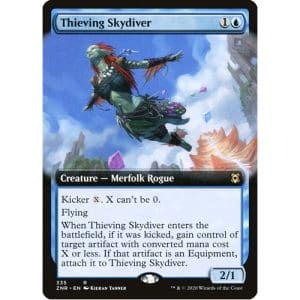 Magic: the Gathering - Single Card - Zendikar Rising: Alternate Art Foil Thieving Skydiver (Pack to Sleeve)