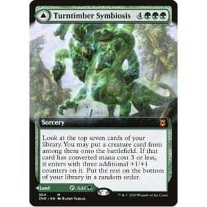 Magic: the Gathering - Single Card - Zendikar Rising: Alternate Art Foil Turntimber Symbiosis // Turntimber, Serpentine Wood (Pack to Sleeve)