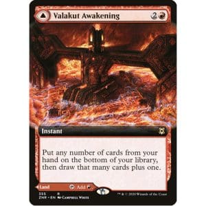 Magic: the Gathering - Single Card - Zendikar Rising: Alternate Art Foil Valakut Awakening // Valakut Stoneforge (Pack to Sleeve)