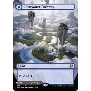 Magic: the Gathering - Single Card - Zendikar Rising: Borderless Clearwater Pathway // Murkwater Pathway (Pack to Sleeve)
