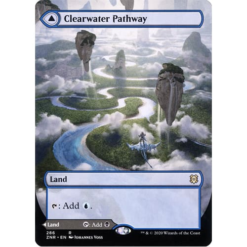 MTG: Single Card - Zendikar Rising: Borderless Foil Clearwater Pathway // Murkwater Pathway (Pack to Sleeve) MTG: Single Card - Zendikar Rising: Borderless Foil Clearwater Pathway // Murkwater Pathway (Pack to Sleeve)